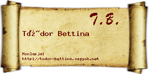 Tódor Bettina névjegykártya